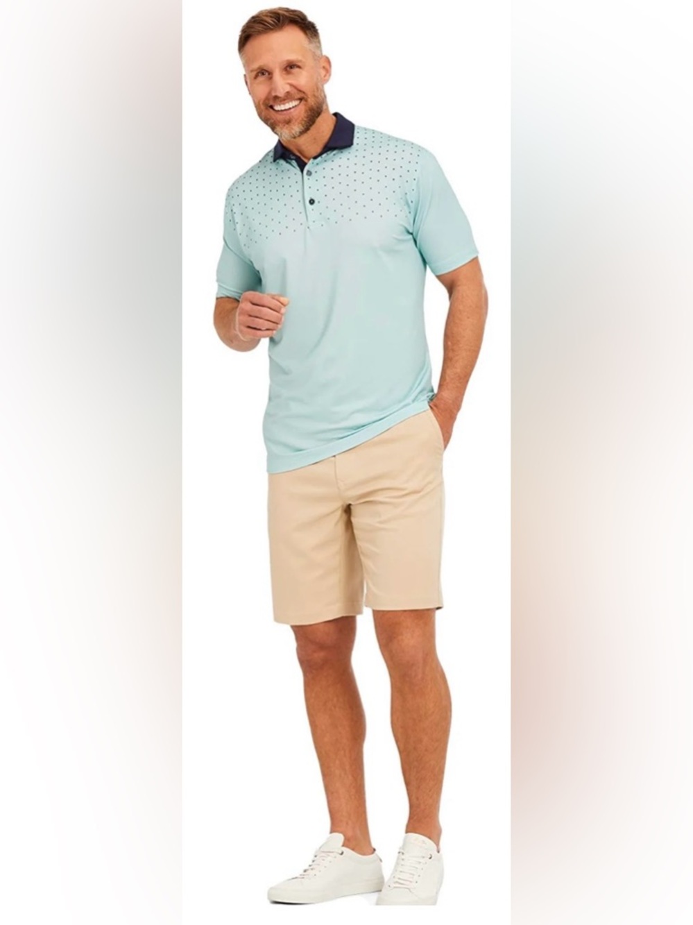 Mizzen + Main Phil Mickelson Performance Polo Shirt, Trim Fit, blues, size 2 XL
